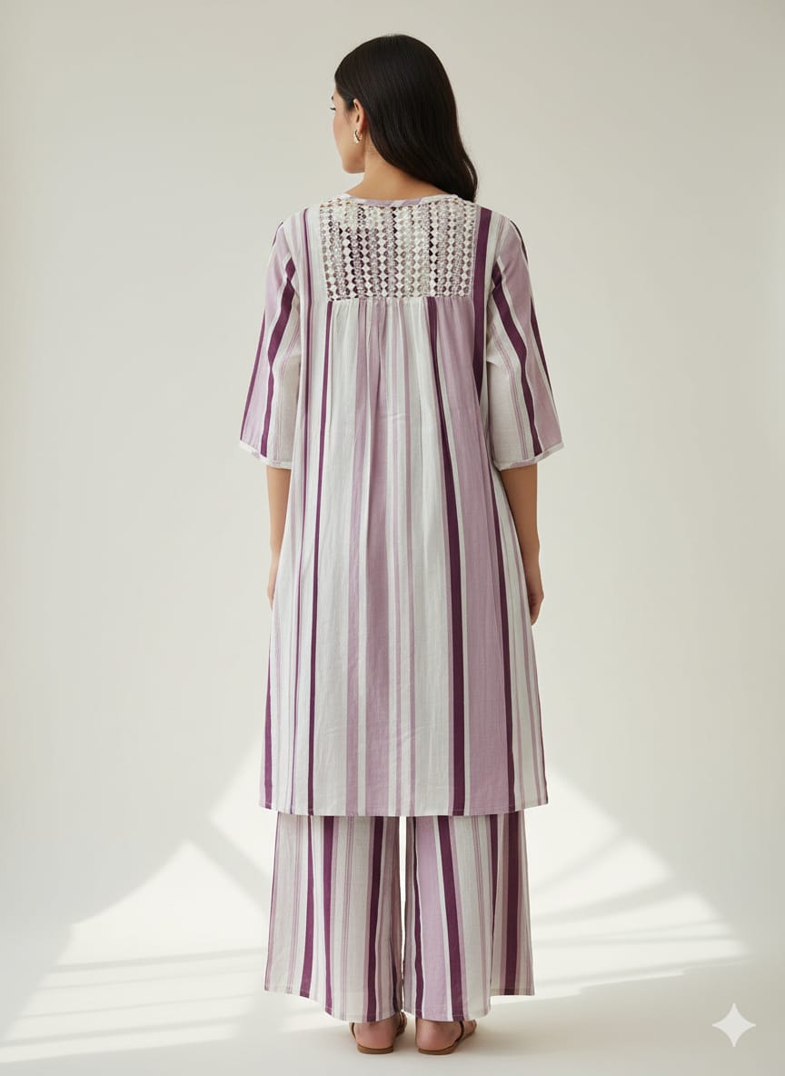 cotton co ord set with a line kurta & pant cotton co ord set with a line kurta & pant