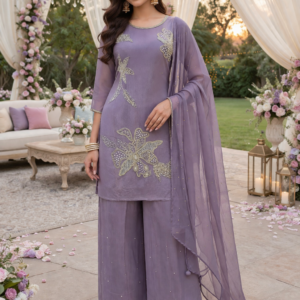 designer moti work kurta set with dupatta