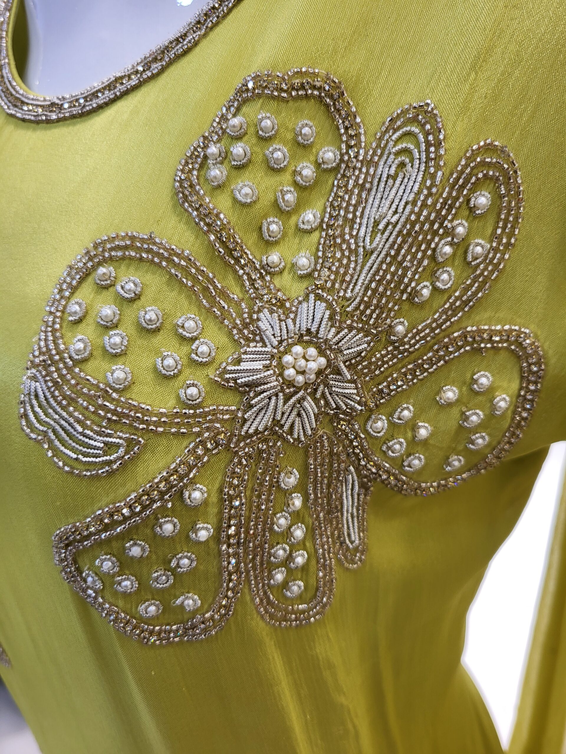 lime green kurta set