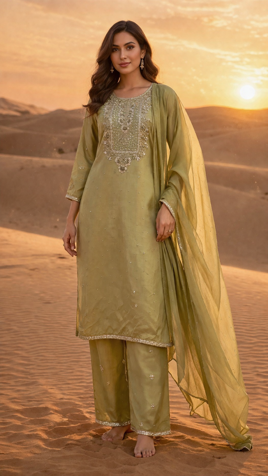 party wear silk suit set