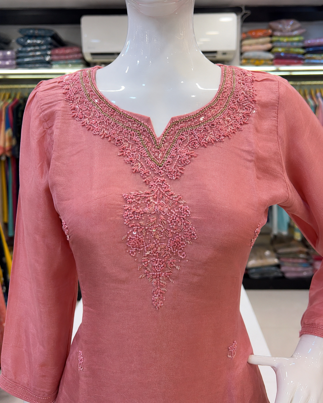Premium Handwork V Neck Kurta Pant Set with Dupatta for Women - Image 5