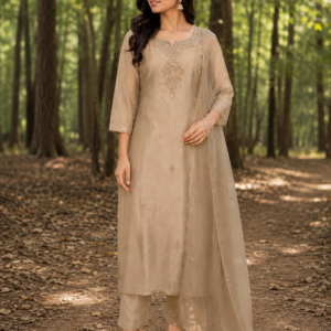 v neck kurta pant set