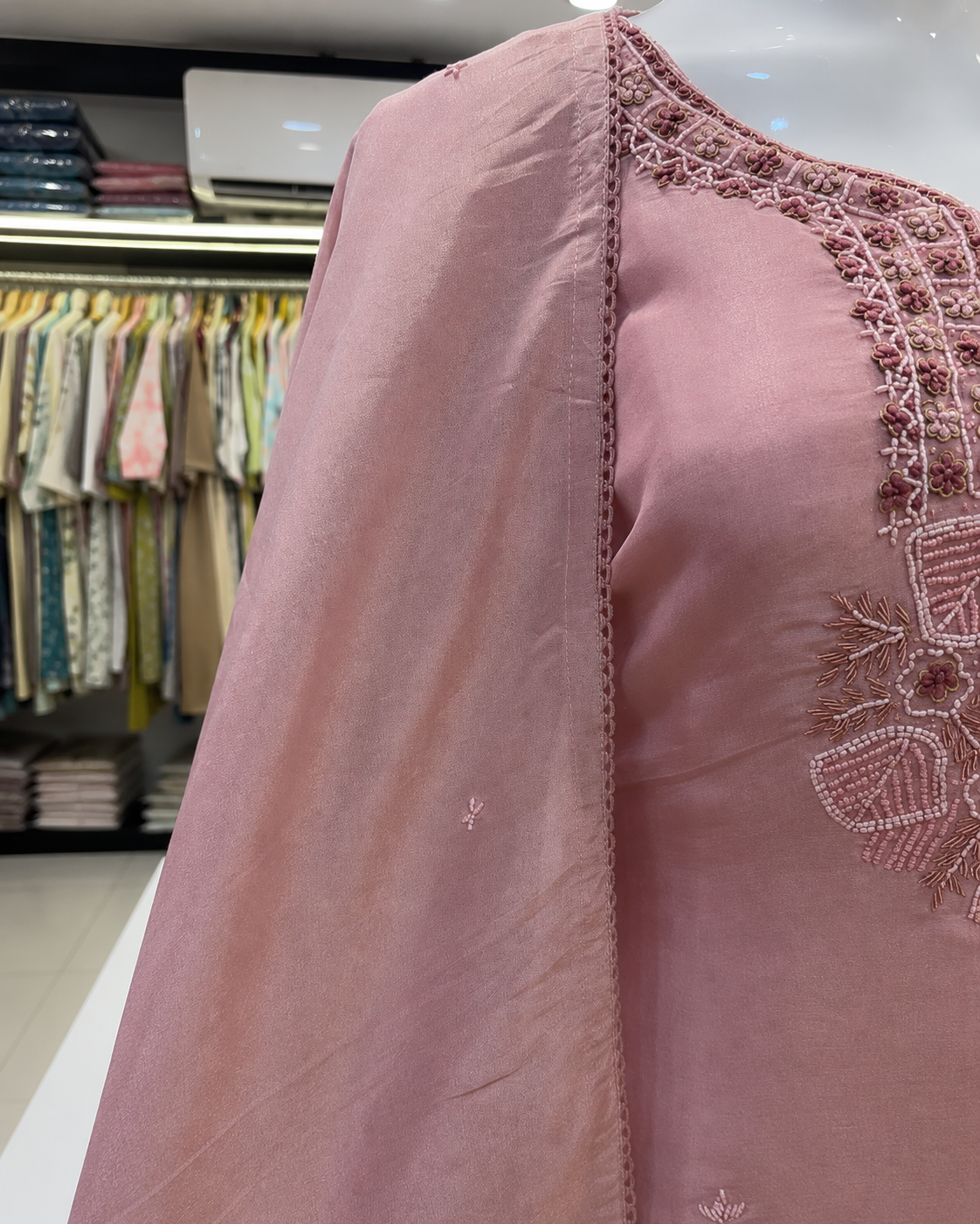 Handwork Tissue Kurta Pant Set with Dupatta for Women - Image 5